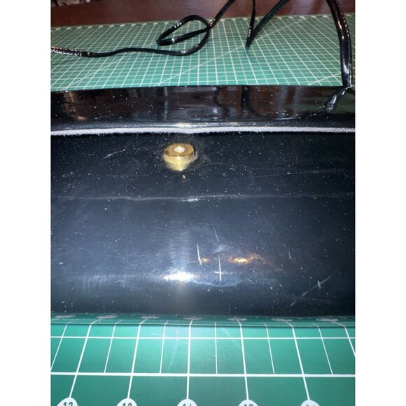 Vintage Braganza & Couture Black Patent Leather Clutch Bag With Strap Clutch - Picture 2 of 4